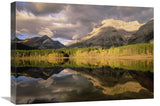 Fortress Mountain And Mt Kidd At Wedge Pond, Kananaskis Country, Alberta, Canada-Canvas Art-24X18