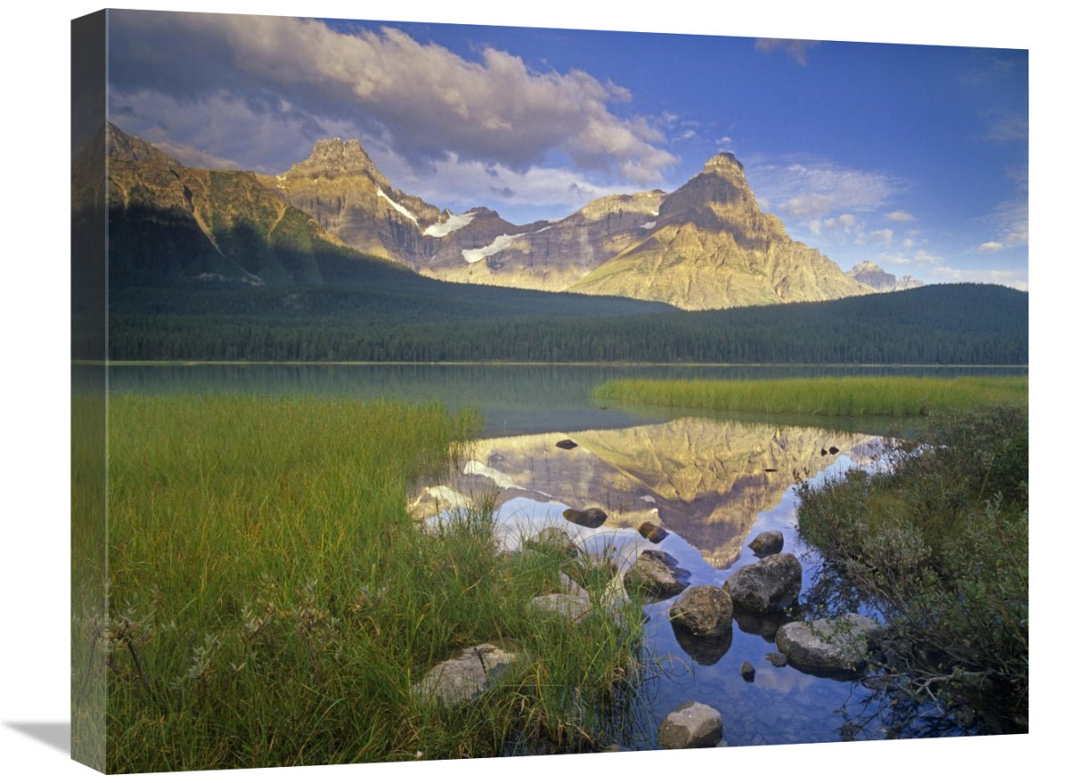 Howse Peak And Mount Chephren, Waterfowl Lake, Banff National Park, Alberta, Canada-Canvas Art-24X20