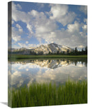 Mammoth Peak And Scattered Clouds Reflected In Lake, Yosemite National Park, California-Canvas Art-18X24