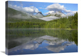 Fortress Mountain Shrouded In Clouds, Reflected In Lake, Kananaskis Country, Alberta, Canada-Canvas Art-24X18