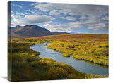 North Klondike River Flowing Through Tundra Beneath The Ogilvie Mountains, Yukon Territory, Canada-Canvas Art-24X20