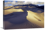 Rippled Sand Dunes With Sangre De Cristo Mountains In The Background, Great Sand Dunes National Park And Preserve, Colorado-Canv