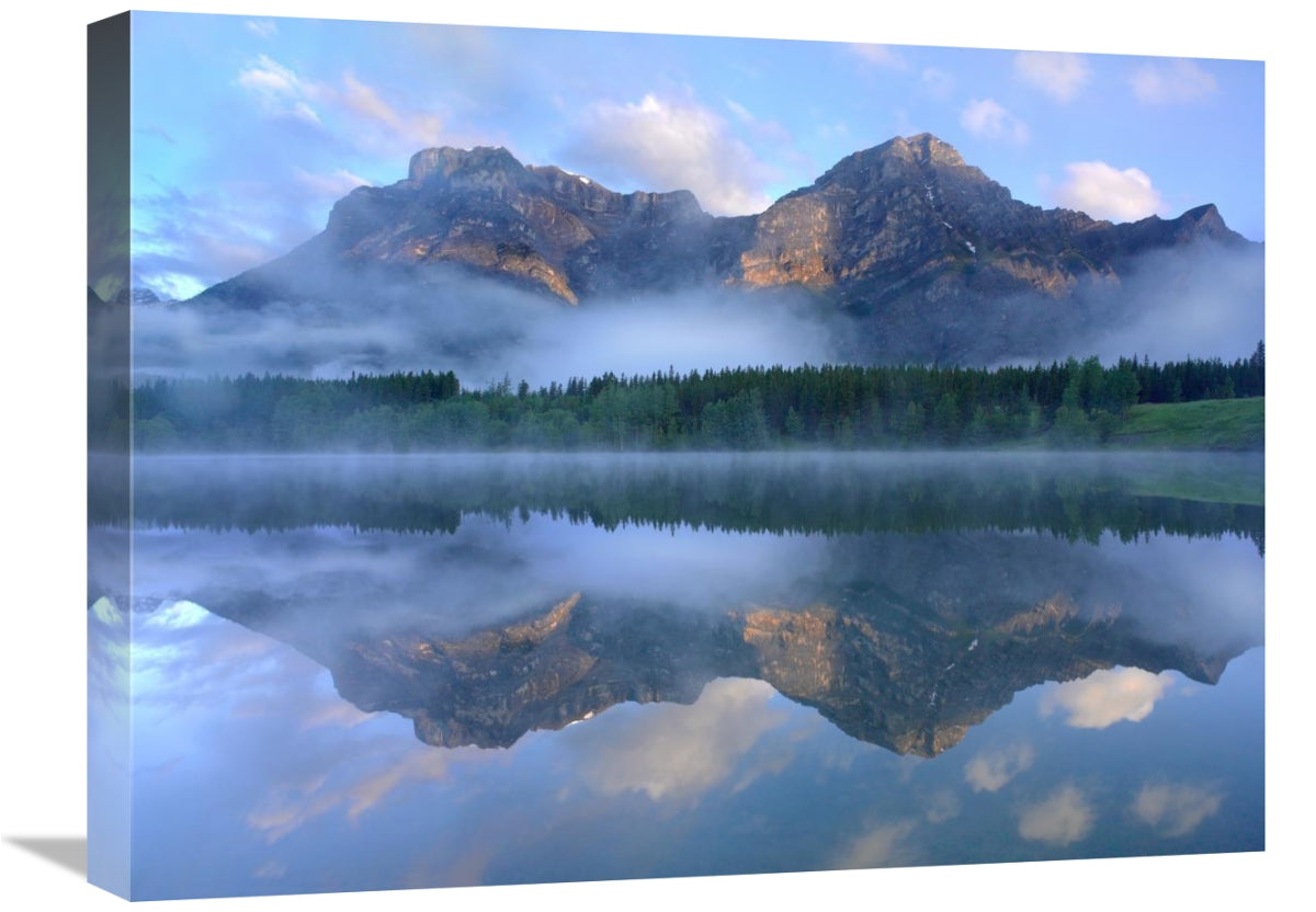 Fortress Mountain Shrouded In Fog, Kananaskis Country, Alberta, Canada-Canvas Art-24X18