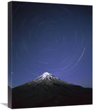 Star Trails Around The South Celestial Pole Over Mt Taranaki, New Zealand-Canvas Art-20X24