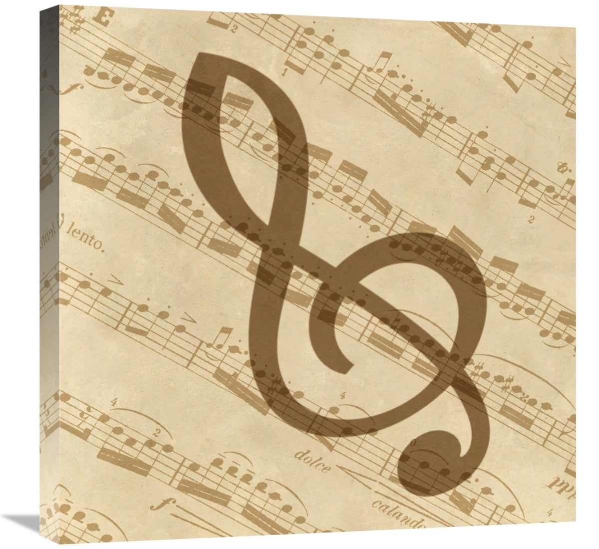Music - Treble Clef-Canvas Art-24X24