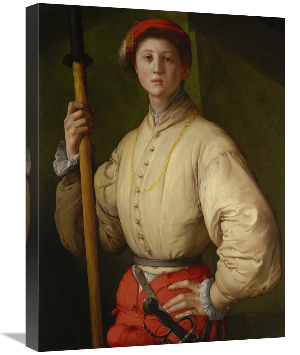 Portrait Of A Halberdier (Francesco Guardi?)-Canvas Art-18X24