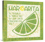 Cocktail Recipes - Margarita-Canvas Art-30X30