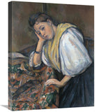 Young Italian Woman At A Table-Canvas Art-20X24