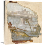 Fresco Fragment With Nilotic Landscape-Canvas Art-19.14X22