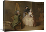 The Painter In His Studio-Canvas Art-24X18
