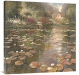 Lily Pond - Pastel Version-Canvas Art-36X36