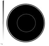Mealtime: Black On White - Plate-Canvas Art-30X30