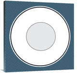 Mealtime: White On Blue With Dots - Plate-Canvas Art-36X36