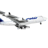 Boeing 747400F Commercial Aircraft Polar Air Cargo White with Blue Tail Interactive Series 1/400 Diecast Model Airplane by 