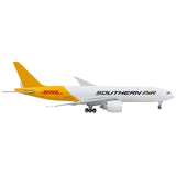 Boeing 777F Commercial Aircraft Southern Air DHL White and Yellow 1/400 Diecast Model Airplane by GeminiJets