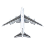 Boeing 747400F Commercial Aircraft with Flaps Down Western Global White with Blue Tail Stripes 1/400 Diecast Model Airplane b