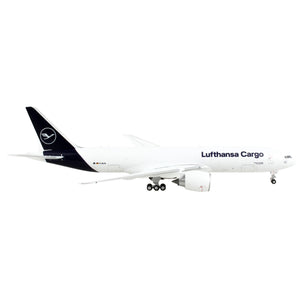 Boeing 777F Commercial Aircraft Lufthansa Cargo White With Dark Blue Tail 1/400 Diecast Model Airplane By Geminijets
