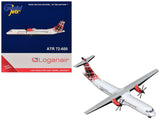 ATR 72600 Commercial Aircraft Loganair Scotlands Airline (GLMTE) White with Red Plaid Tail 1/400 Diecast Model by GeminiJ