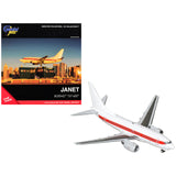 Boeing 737600 Transport Aircraft EG&G Janet Airlines (N319BD) White with Red Stripes 1/400 Diecast Model Airplane by Gemini