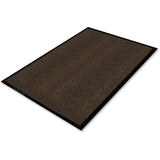 Genuine Joe Gold Dual-Rib Hard Surface Floor Mat - Hard Floor - 60 Length x 36 Width - Polypropylene, Vinyl - Chocolate