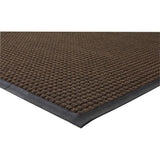 Genuine Joe Waterguard Floor Mat - Floor - 10 ft Length x 36 Width - Rectangle - Rubber - Brown