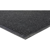 Genuine Joe WaterGuard Indoor/Outdoor Mat - Carpeted Floor, Hard Floor, Indoor, Outdoor - 72 Length x 48 Width - Rubber, Polypro