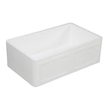 Gourmetier Gkfa301810Ds Solid Surface Matte Stone Apron Front Farmhouse Single Bowl Kitchen Sink, Matte White