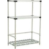 Nexel® Bk18605Z Poly-Z-Brite® 3-Shelf Container/Keg Rack 60W X 18D X 54H