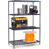Nexel® 4 Shelf Poly-Z-Brite® Heavy Duty Wire Shelving Unit Starter 60W X 18D X 63H