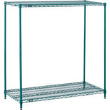 Nexel® 2 Shelf Poly-Green® Wire Shelving Unit Starter 48W X 18D X 34H