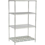 Nexel® 4 Shelf Poly-Z-Brite® Standard Wire Shelving Unit Starter 60W X 24D X 63H