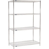 Nexel® 4 Shelf Chrome Esd Wire Shelving Unit Starter 48W X 36D X 54H