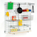 Global Industrial™ Wire Grid Panel With Wall Mount Hook - Gray Epoxy - 96W X 24D