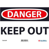 Global Industrial™ Danger Keep Out 7X10 Pressure Sensitive Vinyl