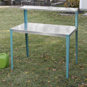 Amerihome Multi-Use Steel Table/Work Bench With Teal Legs
