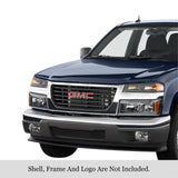 2004-2012 Chevy Colorado Not For Extreme (Cutting May Require)/2004-2012 Gmc Canyon (Cutting May Require) Stainless Steel Black Powder Coated Finish 8X6 Horizontal Billet Black Stainless Steel Billet Grille-like New