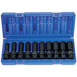 10 Pc. 3/8'' Drive 6 Point Metric Deep Universal Socket Set