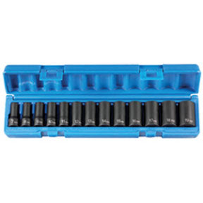 13 Pc. 3/8'' Drive 6 Point Metric Semideep Socket Set