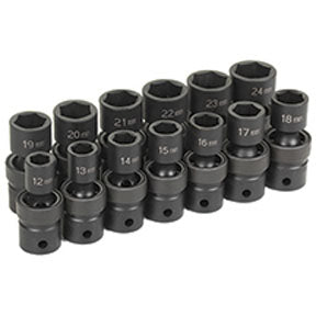 13 Pc. 1/2'' Drive 6 Point Metric Universal Socket Set