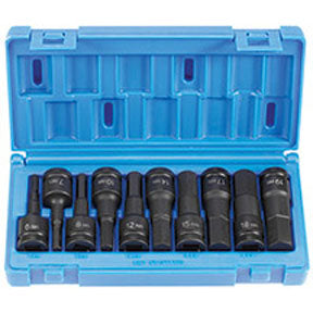 1/2'' Drive 10 Piece Metric Hex Driver Set