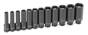 12-Piece 1/4 In. Drive 6-Point Magnetic Deep Impact Socket Set