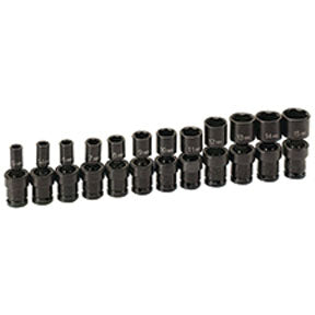 12 Pc. 1/4,, Surface Drive 6 Point Metric Standard Universal Socket Set