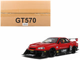 2020 Nissan Skyline GTR (R34) LBSuper Silhouette RHD (Right Hand Drive) #5 Red and Black 1/18 Model Car by GT Spirit
