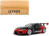 2020 Toyota Supra GR RHD (Right Hand Drive) Advan Black and Red 1/18 Model Car by GT Spirit