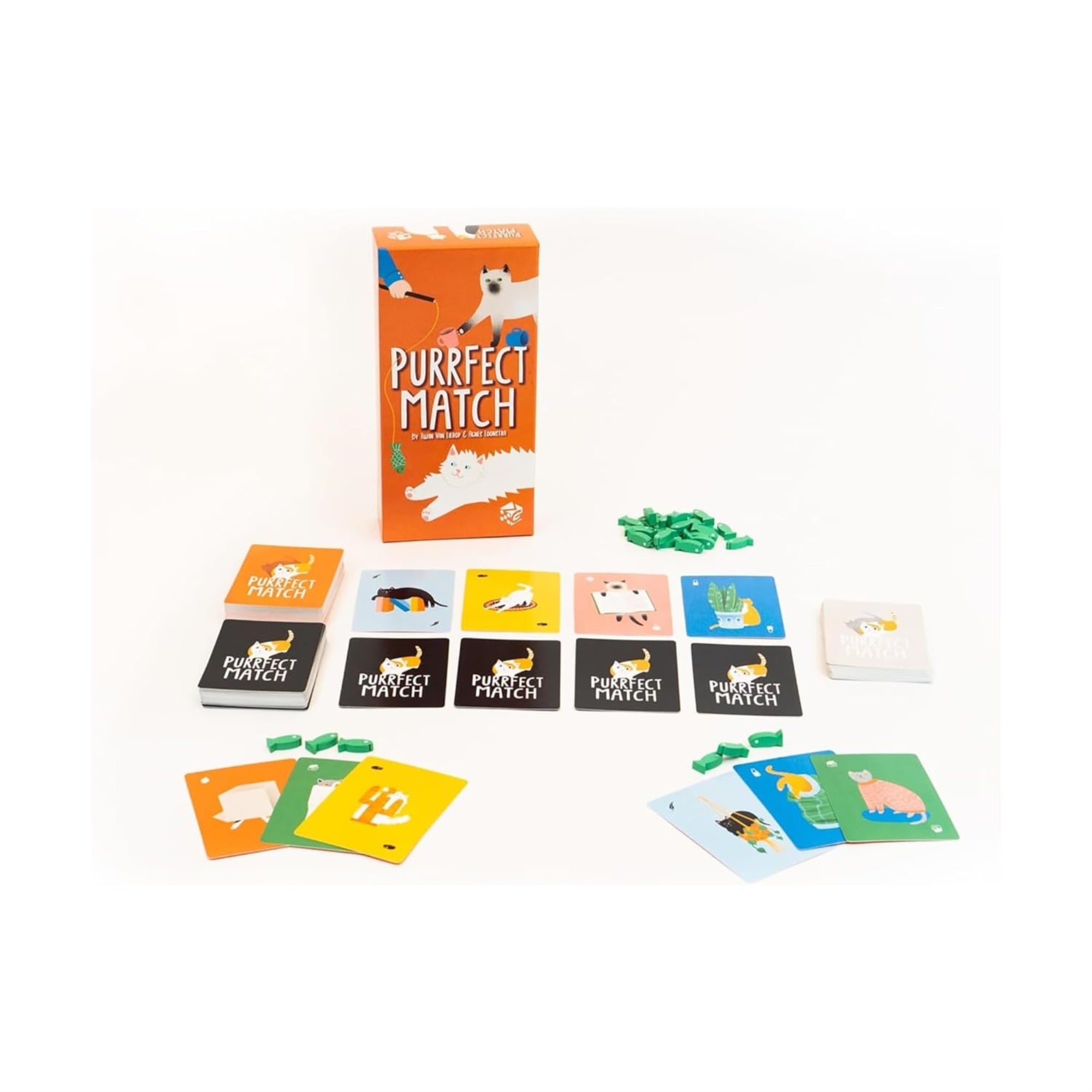 Greater Than Games: Purrfect Match - Collection Card Game, Hand Management, Matching Pairs, Family Ages 8+, 2-4 Players, 20-30 M