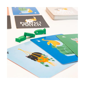 Greater Than Games: Purrfect Match - Collection Card Game, Hand Management, Matching Pairs, Family Ages 8+, 2-4 Players, 20-30 M