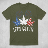 Star-Spangled Stoner 4th of July T-Shirt – Funny Weed Leaf Patriotic Independence Day Graphic Tee