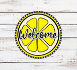 Giant Welcome Lemon Door Hanger DIY Unfinished Kit