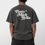 Pretty Much Broke® Puff Print Tee - Vintage Black w/ White