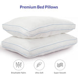 2-Pack: Royale Linens Gusseted Pillows Soft Hotel Quality